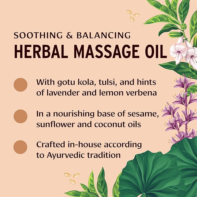 Banyan Botanicals Daily Massage Oil – Organic Ayurvedic Massage Oil – Balancing and Grounding Massage Oil with Organic Ashwagandha & Organic Shatavari – 8 oz – Non GMO Sustainably Sourced Abhyanga Oil