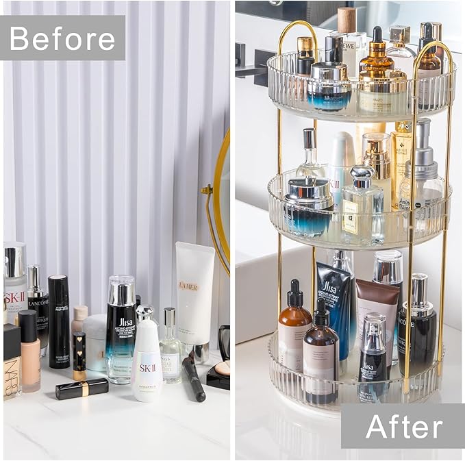 360? rotating makeup organizer, bathroom