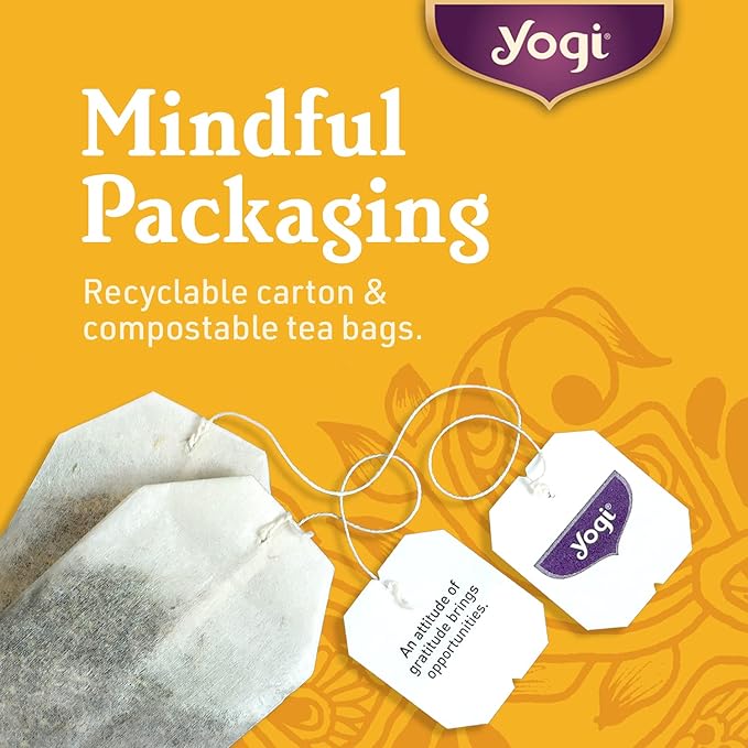 Yogi Tea Pure Decaf Green Tea - 16 Bags per Pack (4 Packs) - Organic & Decaffeinated - Supports Overall Health & Provides Antioxidants