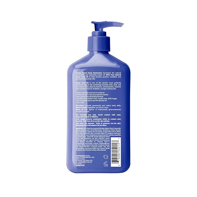Hempz Body Lotion - Lavender & Chamomile Herbal Limited Edition Daily Moisturizing Cream, Shea Butter, Aloe, Lavender Extract Body Moisturizer - Skin Care Products, Hemp Seed Oil - 17 Fl Oz…