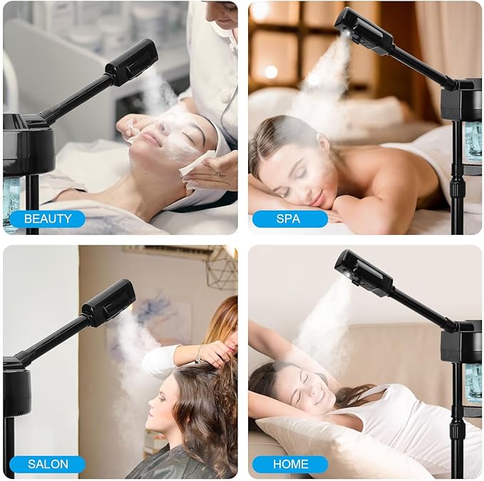 Professional Facial Steamer, Face Steamer with Hot Mist, Esthetician Facial Steamer Salon Spa Beauty Skin Care Equipment