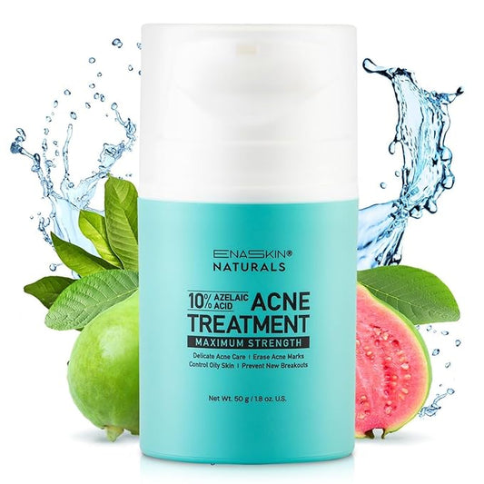 Acne Pimple Spot Treatment Cream: Cystic Hormonal Blackheads Blemish Remover for Face, Back and Body - with 10% Azelaic Acid - Teens 13-19 & Young Adult 20-30, 1.8 oz