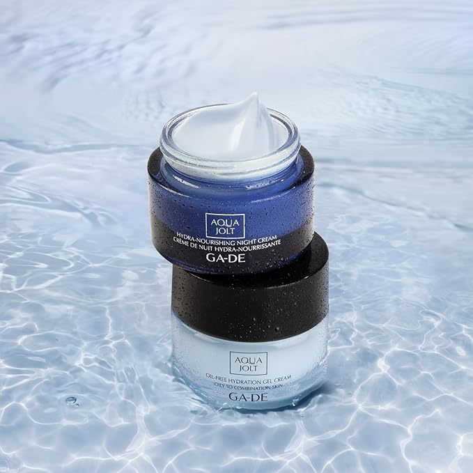 GA-DE Aqua Jolt Hydra-Nourishing Night Cream - Face Moisturizer with Hyaluronic Acid - Face Cream with Tamarind Extract H-22 and Vitamin E - 1.7 oz