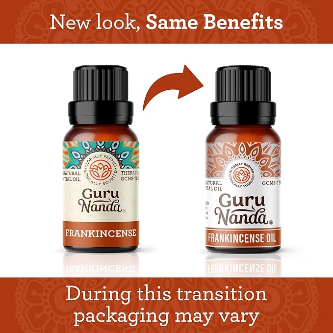 GuruNanda Frankincense Essential Oil (0.5 Fl oz) - 100% Pure, Natural and Undiluted Diffuser Oil for Aromatherapy, Massages & DIY Recpies - Supports Join Health & Promotes Radiant Skin