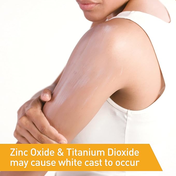 CeraVe 100% Mineral Sunscreen SPF 30 | Body Sunscreen with Zinc Oxide & Titanium Dioxide | Hyaluronic Acid & Ceramides | Oil Free | Non-Greasy | Hydrating Mineral Sunscreen For Body | 5 oz