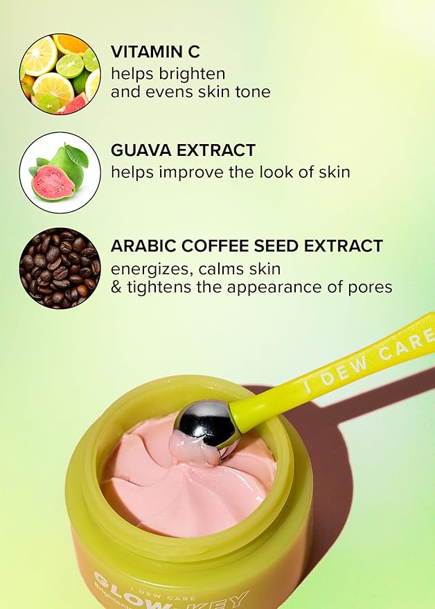 I DEW CARE Vitamin C Eye Cream & Roller Set - Glow-Key | Korean Skin Care, Dark Circles Reducer, Treatment with Hyaluronic Acid, Niacinamide, Cooling Eye Stick Ball 0.50 FL Oz