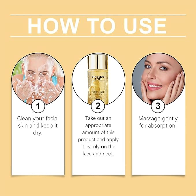 Ginseng Essence Anti Wrinkle Essence, Ginseng Essence Water-100% Wild Ginseng From Himalayas, Anti-Aging Hydrating Serum Water for All Skin Types (1PC)