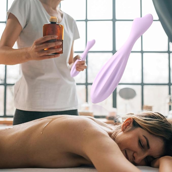 2pcs Face Massage Rollers, 6.99x1.1x0.43in Silicone Facial Rollers Reliable Face Massager Tool Face Skin Care Face Guasha Stick Body Gua Sha Relax for Women(Purple)