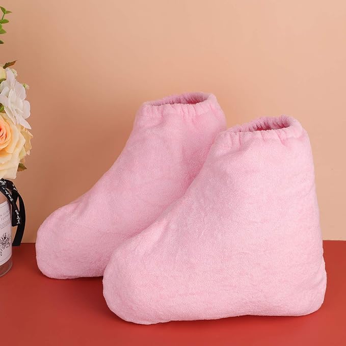 Paraffin Wax Booties, Segbeauty Paraffin Heated Foot SPA Liners, Paraffin Wax Refill Feet Cover Bags for Hot Wax Hand thera-py Bath Paraffin Thermal treat-ment Wax Warmer Paraffin Wax Machine Pink