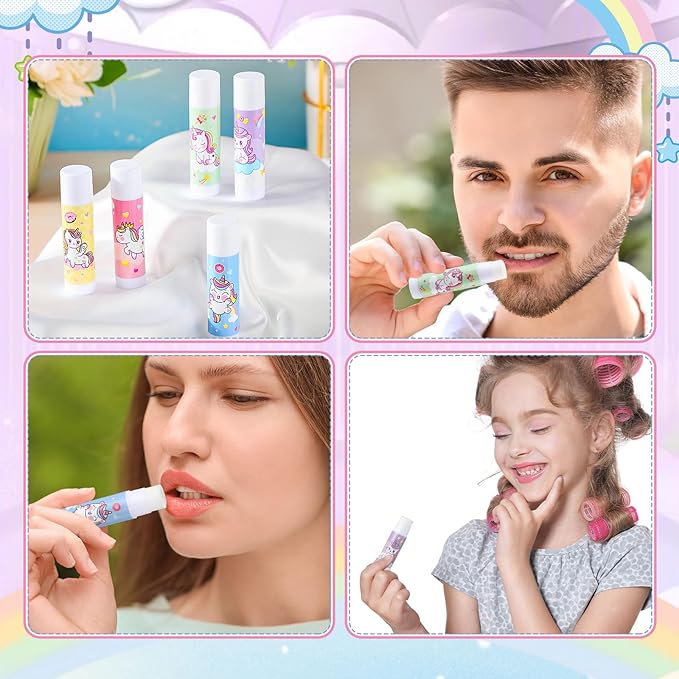 100 Pcs Unicorn Party Favors Lip Supplies
