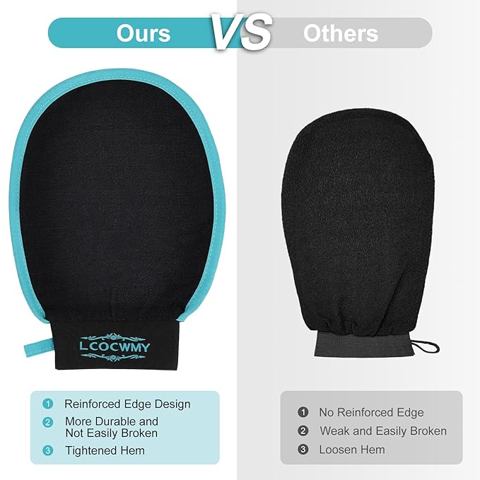 Exfoliating gloves, (4pcs) durable body