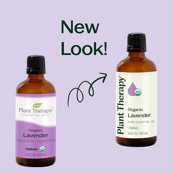 Plant Therapy Organic Lavender Essential Oil 100% Pure, USDA Certified Organic, Undiluted, Natural Aromatherapy, Therapeutic Grade 10 mL (1/3 oz)