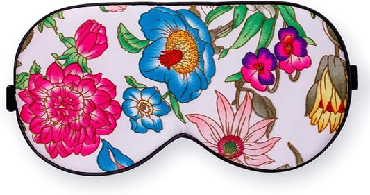Maxfeel 100% Pure Silk Eye Mask - Sleep Eye Cover in Printed Colors (#10)