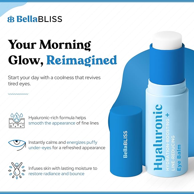 BellaBLISS Hyaluronic Eye Balm Reduces Anti-Aging Dryness and Fine lines, Hydrating - under eye cream - Made in korea 0.35 oz / 10 g - Pack of 1