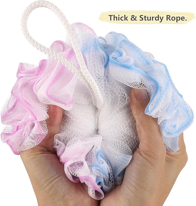 Btyms 4 pieces shower loofahs