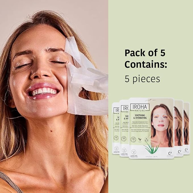 Aloe Vera Skin Care Mask - Pack of 5 Pieces