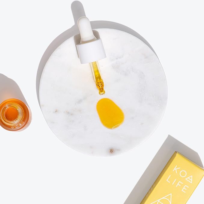 KOA LIFE Anti-Aging Set - Anti-Aging Facial Oil, Deep Hydration, Rosehip Oil, Gua Sha Massage Stone, Organic Ingredients, Allergen Free - 0.5 Oz