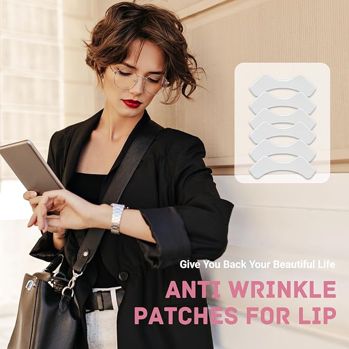 3 Pairs Anti Wrinkle Patches for Lip, Smile Line Patches, Moisturizing and Breathable, for Smoothing Smile Lines and Mouth Corners, Restoring Skin to Firmness and Smoothness