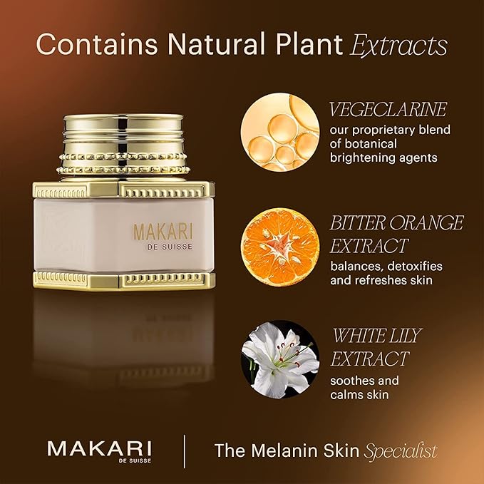 MAKARI Night & Day Radiance Face Cream Duo | 24-Hour Skincare for Dry, Normal & Maturing Skin | Fades Dark Marks, Scars & Blemishes | Vegan Formula with Anti-Aging Moisturizers | 3.35 oz & 1.85 oz