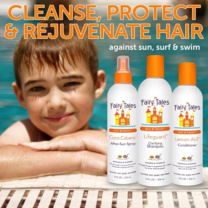 Fairy Tales Swimmer Conditioning Spray for Kids - 8 oz | Made with Natural Ingredients in the USA | Replenish and Restore from Chlorine and Salt Damage | No Parabens, Sulfates, or Synthetic Dyes