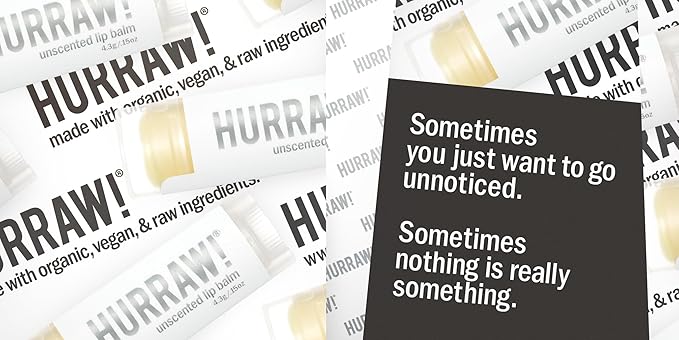 Hurraw! Unscented Lip Balm, 3 Pack: