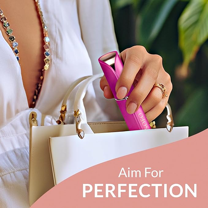 Facial Hair Removal for Women | Electric Razor Device Small Mustache Dermaplaning Remover Tools Tweezers Epilator Trimmer Face Dermaplane Shavers Beauty Gadgets Set Accessories by VISOFO (Rubellite)