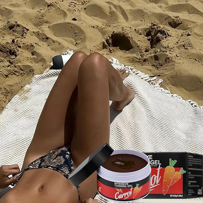 Carotene Tanning Gel, Haute Beauty Shine Brown Tanning Gel - Get a Radiant Glow with this Carrot Tanning Gel, Intensive Carotene Tanning Gel for Accelerated Outdoor Sun Tan
