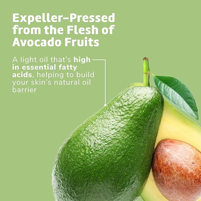 De La Cruz Avocado Oil - Expeller Pressed Pure 100% Avocado Oil for Hair and Body - Lightweight Body Oil for Dry Skin - 2 FL OZ (6 Bottles)