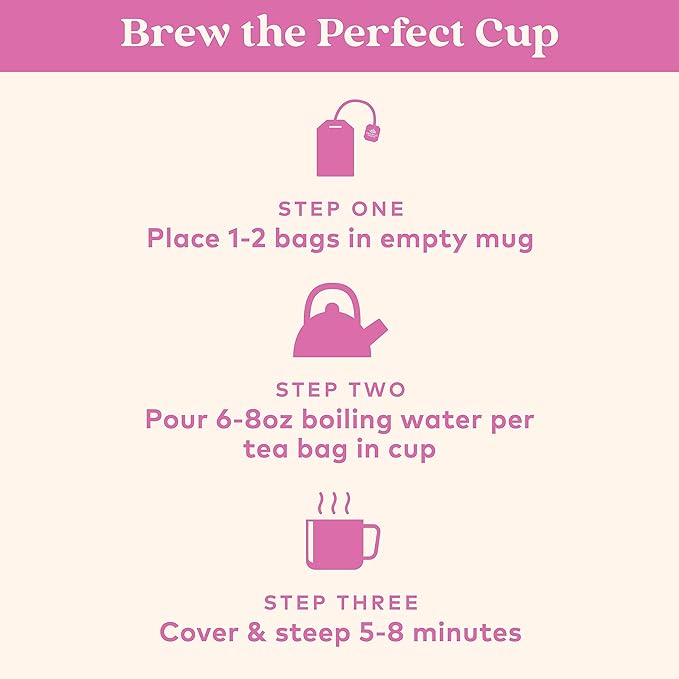 Organic India Tulsi Sweet Rose Herbal Tea - Holy Basil Leaf, African Basil, Chamomilie, Lemon Myrtle, Stress Relieving, Immune Support, USDA Certified Organic, Caffeine-Free - 18 Infusion Bags, 6 Pack