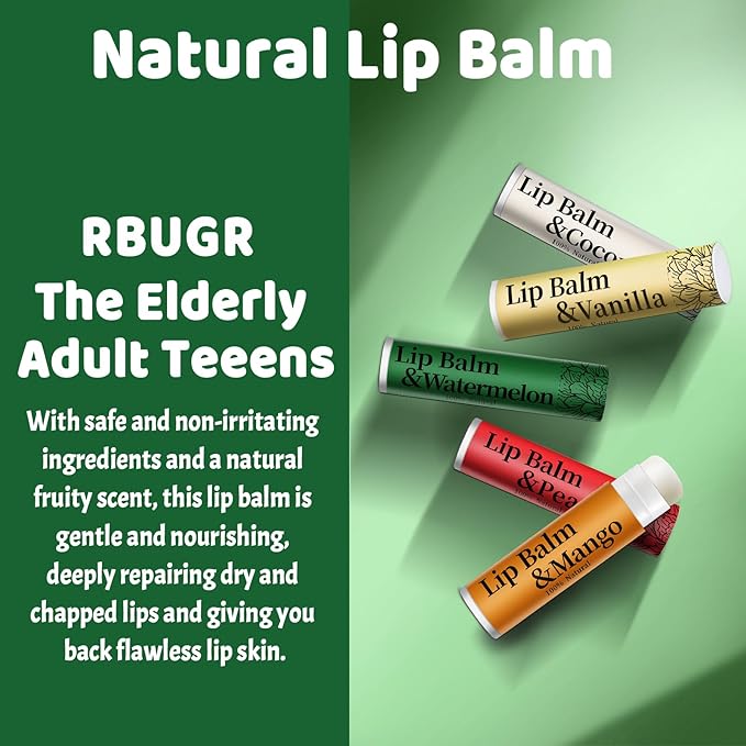 126 Pcs Lip Balm Bulk, 12 Flavored Pack of Lip Balms Pack Natural Moisturising Organic Lip Balm Set for Cracked Lips, Bulk Gifts Stocking Stuffers Party Favors(4.2g/0.15oz)