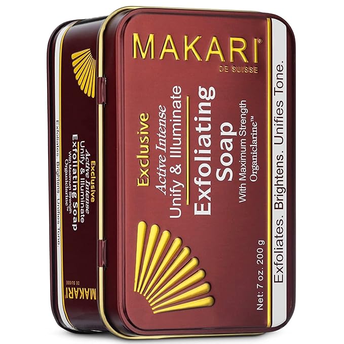 MAKARI Exclusive Skin Care 2-Piece Gift Set | Self Care Kit With Body Toning Milk Lotion with Organiclarine Ideal for All Skin Types & Exfoliating Soap | Makeup Gifts for Women with Free Makeup Bag