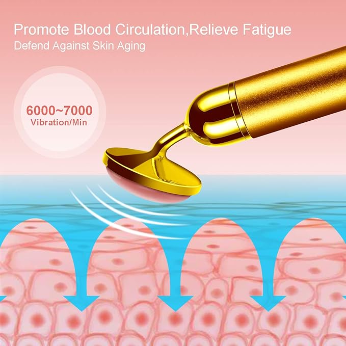 4-in-1 Face Massager Roller 24k Golden Face Roller, Arm Eye Nose Massage for Face Facial Massager Skin Care Tools
