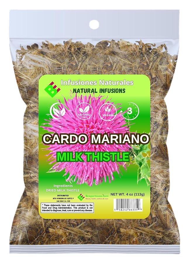 Cardo Mariano Herb Tea | Vegan | 100% Pure & Natural Cardo Marin - Milk Thistle Loose Tea 4oz (113g)