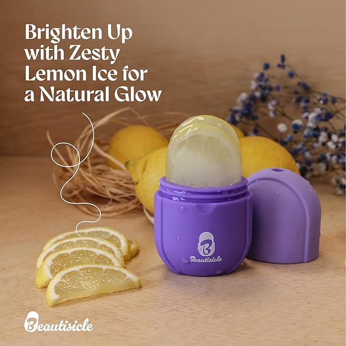 Beautisicle Ice Roller for Face - Pack of 2 Silicone Ice Face Roller and Eye Roller - Premium Face Roller for Wrinkles and Lifting, Puffy Face Reducer - Refreshing Frozen Gua Sha Facial Roller Set