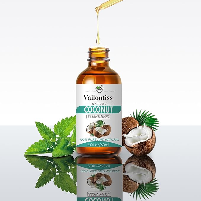Coconut Oil - Carrier Oil for Hair Growth, Relaxing Massage and Body Oil, Pure Non-Greasy Coconut Oil for All Hair Types and Skin
