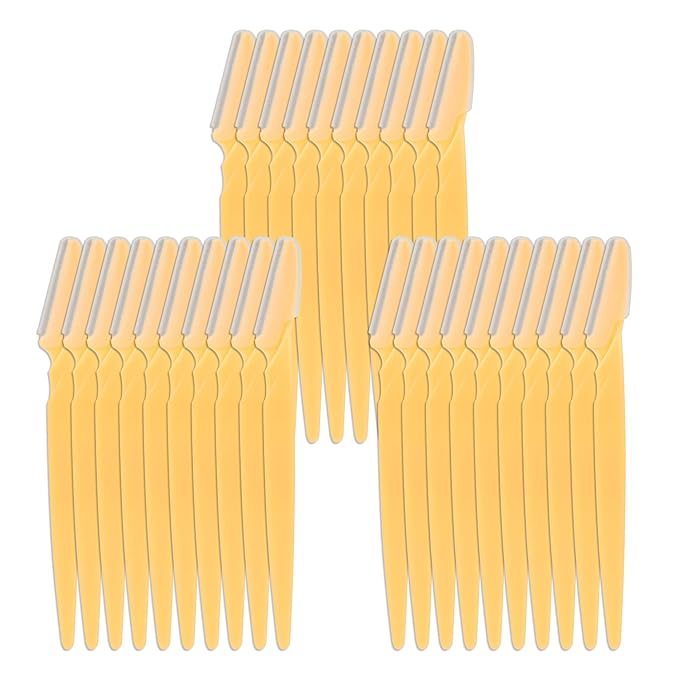 30 Pieces Eyebrow Razor Shaper Trimmer Shaver Facial Razor with Precision Cover for Women and Men