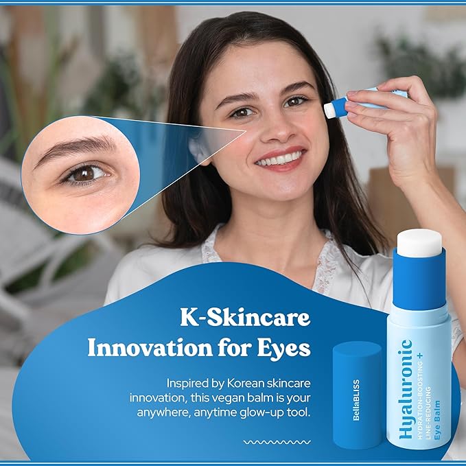 BellaBLISS Hyaluronic Eye Balm Reduces Anti-Aging Dryness and Fine lines, Hydrating - under eye cream - Made in korea 0.35 oz / 10 g - Pack of 1