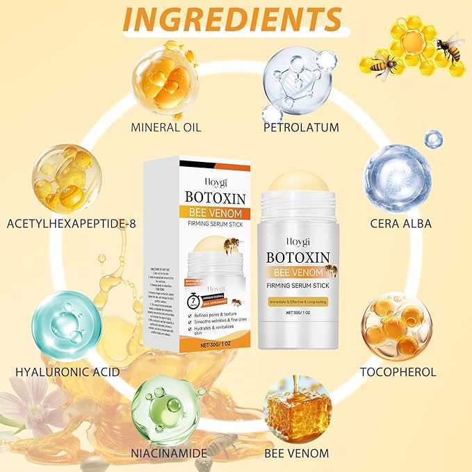 Botox Bee Venom Firming Serum Stick, Anti-Aging Face Serum, Advanced Firming & Wrinkle-Reducing Cream For Body, Lifts, Plumps and Firms Skin, for Women & Men (2PCS)