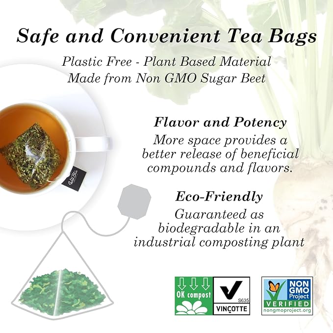 Wild Bliss Organic Wild Thyme Tea - Caffeine Free Respiratory Herbal Support - Pharmacopoeia Potency - 20 Plant Based Tea Bags