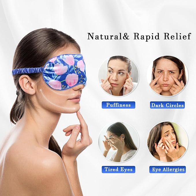 Heated cold eye mask silky