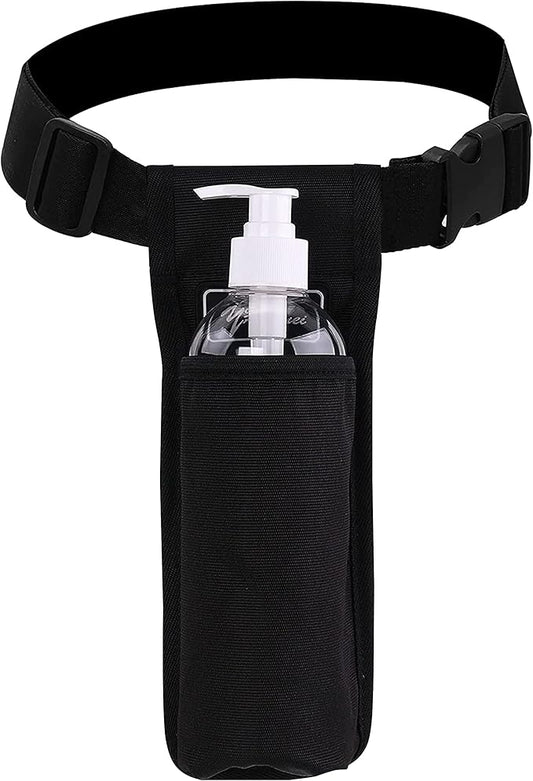 Massage Bottle Bag Massage Therapist Holster Massage Lotion Holster Massage Oil Holster（YR-1KD-Black）