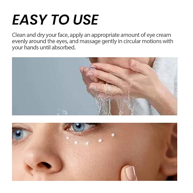 Instant Firming Eye Cream for Under-Eye Bags, Dark Circles & Puffiness–Anti-Aging Eye Tightener to Smooth Fine Lines, Brighten Skin Reduce Wrinkles (1)