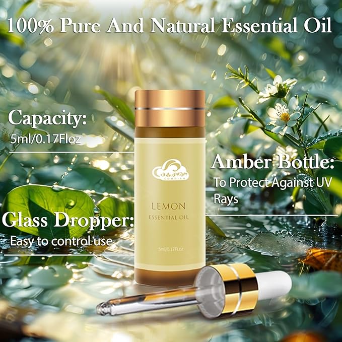 Fragrance Essential Oils Set - 14pcs, Aromatherapy Oils for Skin, Diffusers, Home Care, Humidifier Laundry, Candle Making - Tea Tree, Sandalwood, Lavender, Vanilla, Eucalyptus and More (5mL)