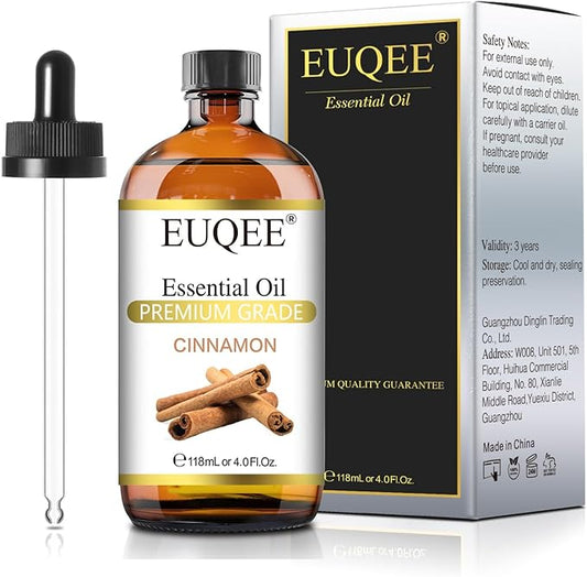 Cinnamon Essential Oil 118ml Pure Cinnamon Essential Oil for Diffuser, Aromatherapy, DIY Soap, Candle Making - 4 Fl.Oz