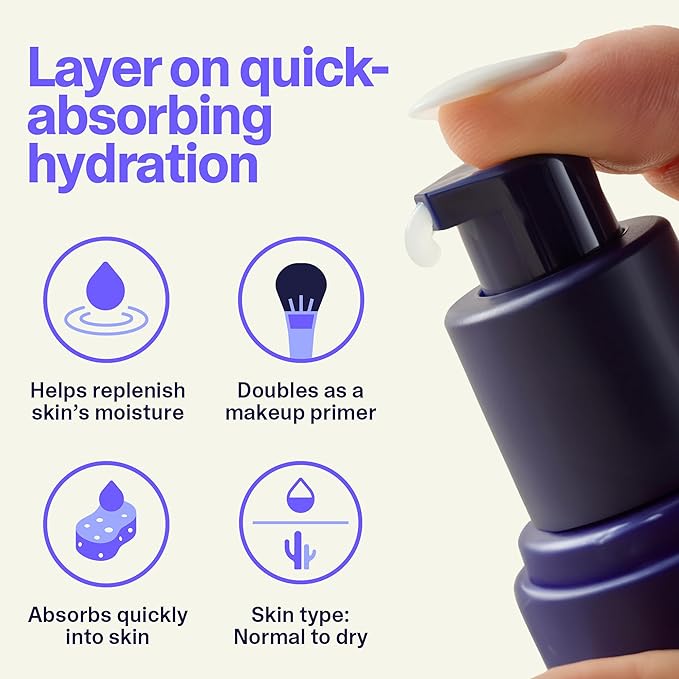 Curology Gel Face Moisturizer, Lightweight Daily Face Lotion for Oily, Dry or Sensitive Skin, with Hyaluronic Acid, Fragrance Free, 1.7 fl oz