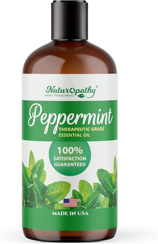 Naturopathy Essential Oil, Therapeutic Grade, Premium Quality Perfect for Aromatherapy (16oz, Peppermint)