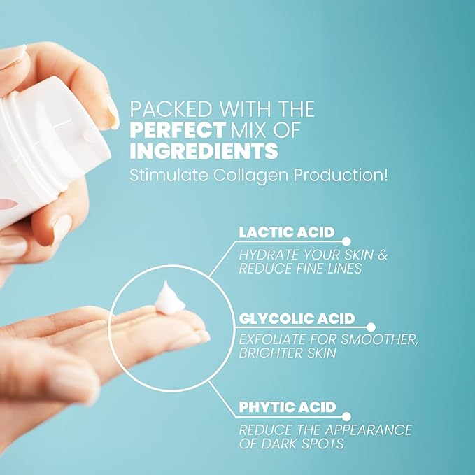 Eva Naturals Stop the Clock Anti-Aging Cream (1.7oz) - Face Moisturizer Visibly Reduces Wrinkles, Facial Skin Care Products With Glycolic - Moisturizer for Face - Premium Quality Face Cream