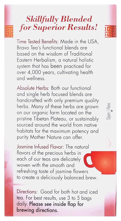 Bravo Tea Blood Pressure Caffeine Free 20 Tea Bags