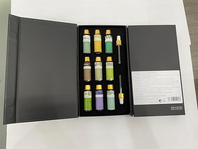 9PCS Premium Quality Essential Oils Set for Soap Making Diffusers, 10ml/0.33fl. oz Fragrance Oils, Long Lasting Scents, Ideal Gift Set for Friends and Families