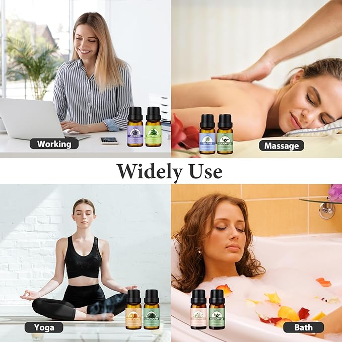 Essential Oils Set - Pure Essential Oils-Perfect for Diffuser, Humidifier, Massage, DIY Candle and Soap Making（30x10 ML）